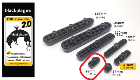 Black Plague 2.0 Crease Tab 1.125" or 28mm