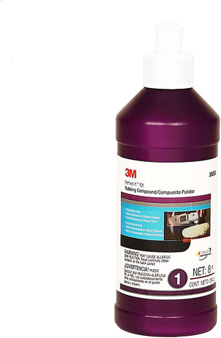 3M Perfect-It EX AC 36058 60455102230 Rubbing Compound, White, 8 ounce